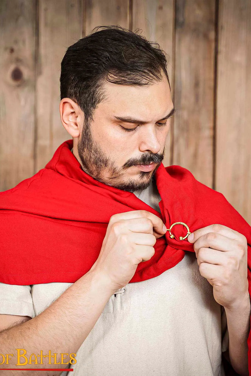 Vroegmiddeleeuwse hoefijzerfibula, messing