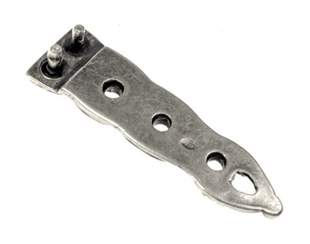 Fibbia per cintura Birka stile Borre, argentata 