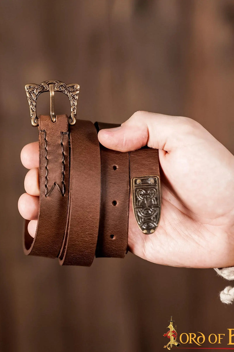 Viking belt Leif, 130 cm, brown