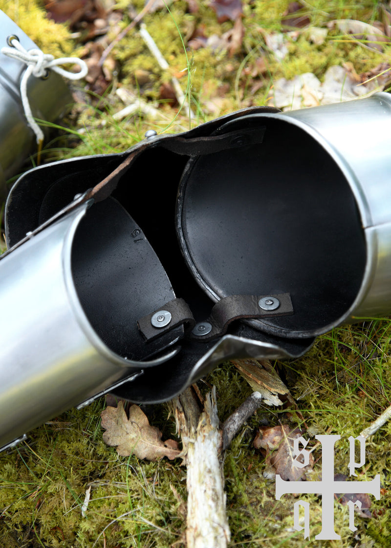 Milanese canons d'avant-bras avec grands coudières, 1,5 mm 