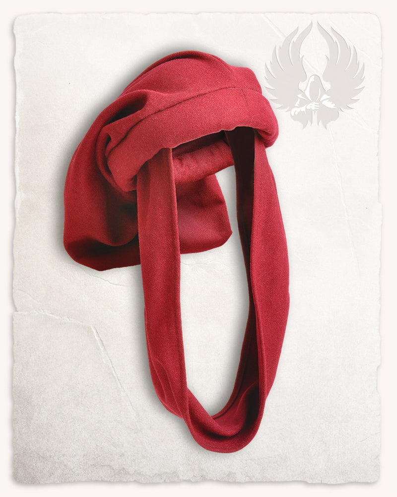 Chaperon Rogier van der Weyden, uldblanding, bordeaux rød 