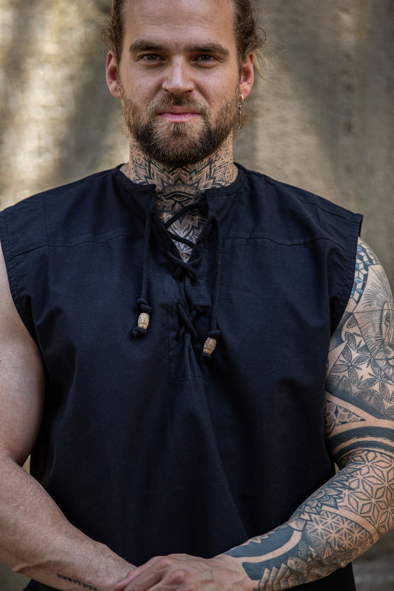 Piraten hemd Jean, zwart