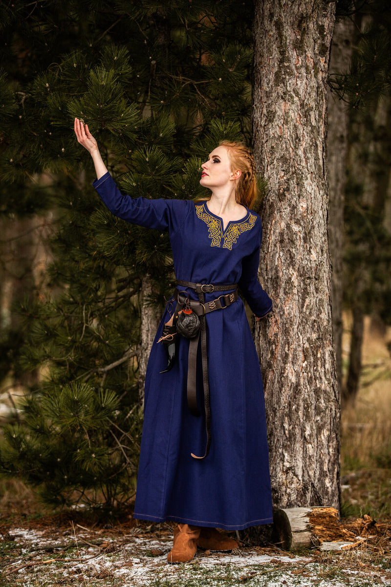 Sukienka Viking Aslaug, niebieska