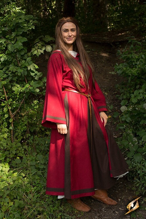 Vikingjurk Astrid, rood/bruin