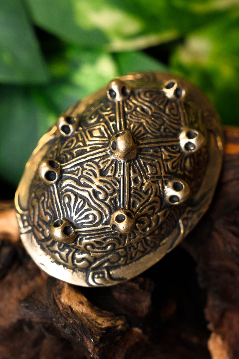 Viking schildpad broche Dublin, brons, prijs per stuk