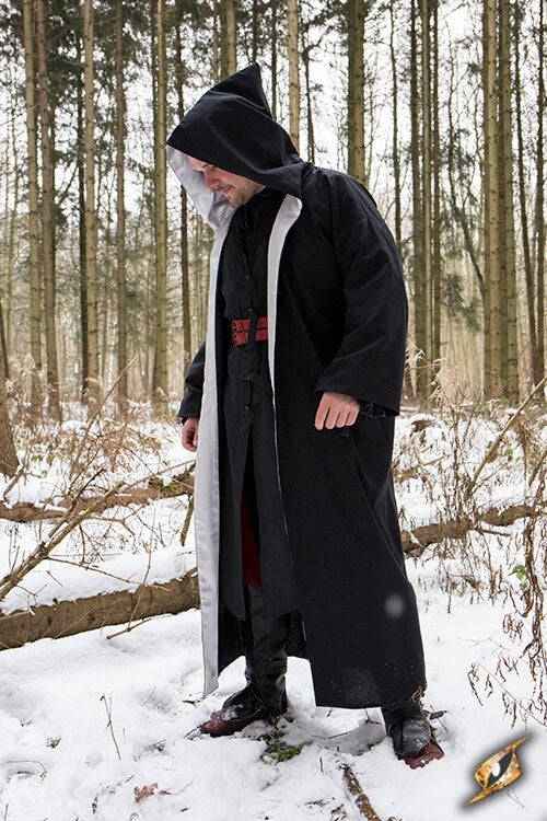 Wizard robe, black-silver