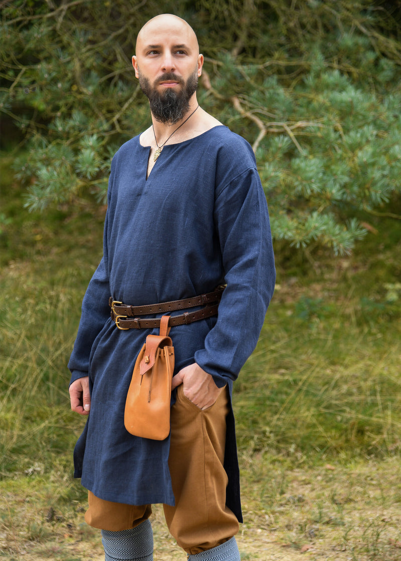 Middeleeuwse linnen tuniek, blauw