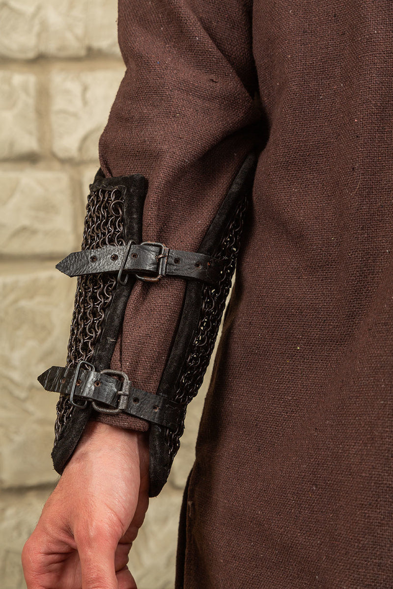 Connor maliën bracers, onderarmbeschermers, gebronsd, 8 mm