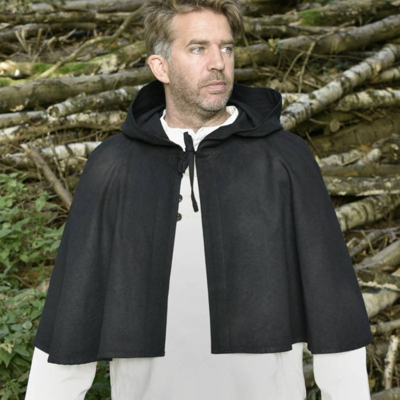 Middeleeuwse kap Oswell, zwart