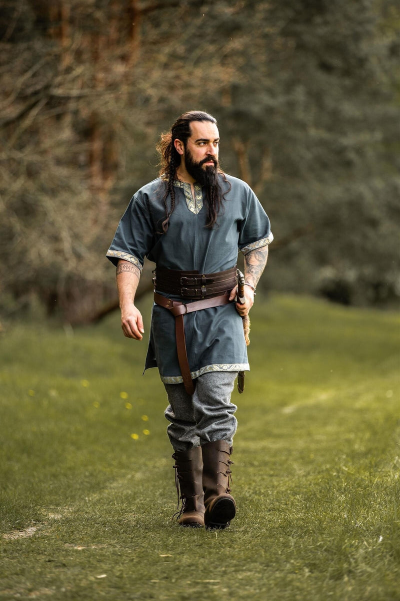 Médiévale tunique Alfred, bleu 