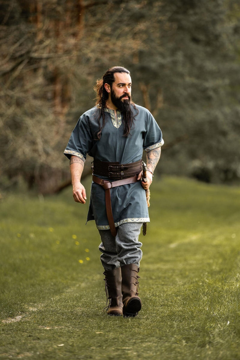 Médiévale tunique Alfred, bleu 