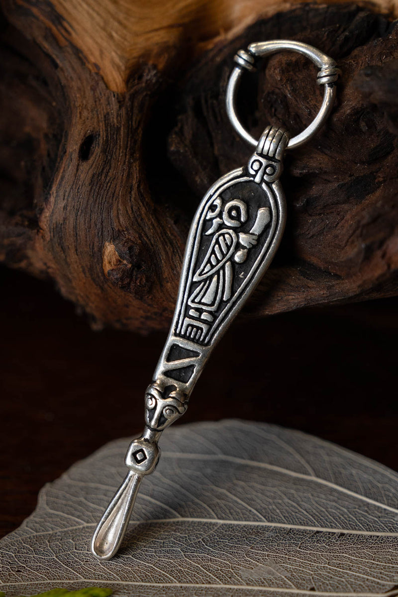 Birka Viking oorlepel, graf 507, verzilverd