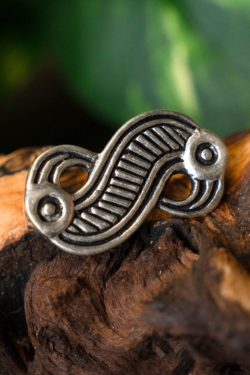 Fränkische Adlerfibel, silberfarben, Bronze 