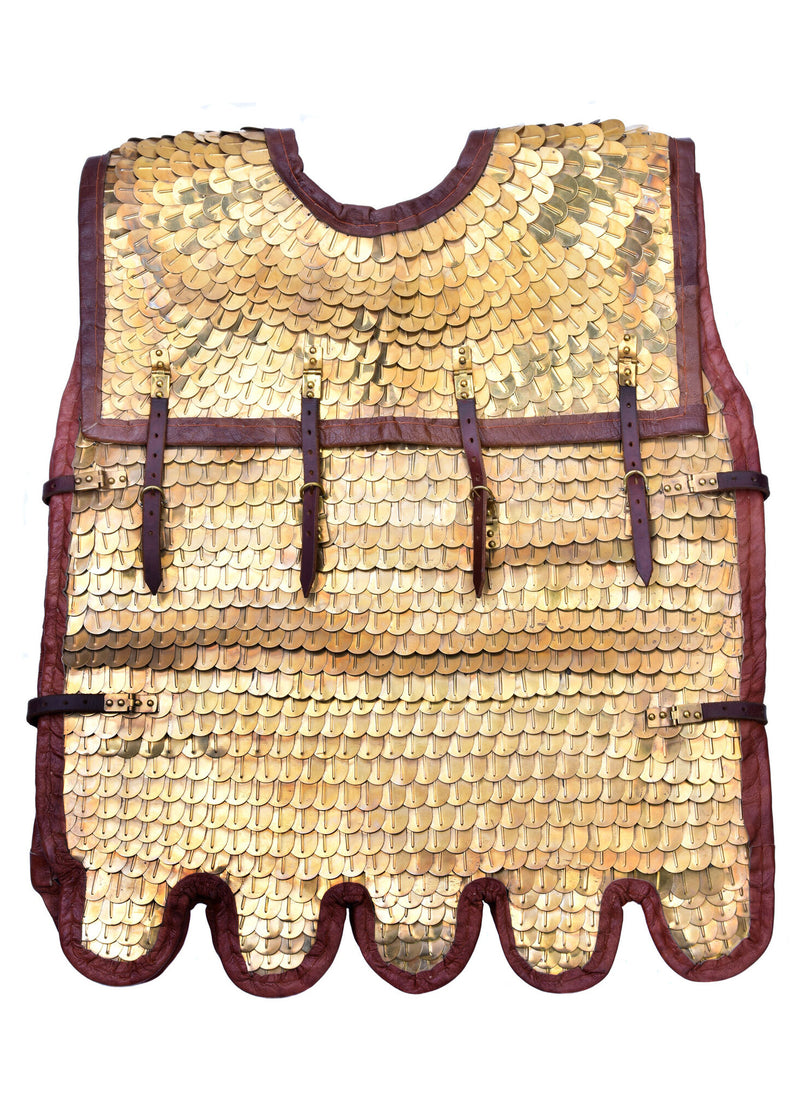 Schaalpantser, lorica squamata, messing