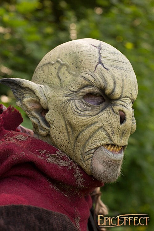 Mörkgrön Wild Orc Mask, Lajv 