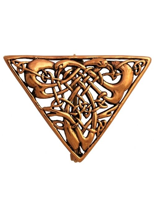 Insulær Keltisk broche Book of Kells, bronze 