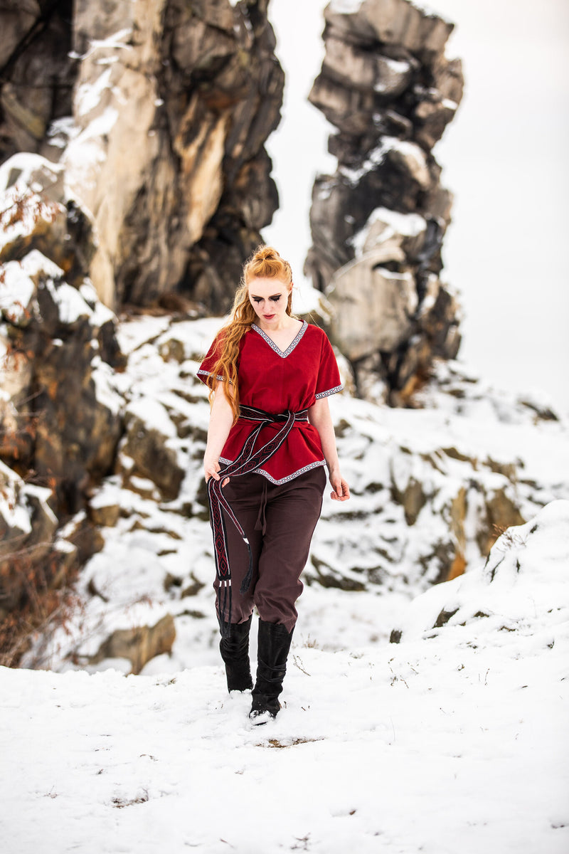 Valkyrie tunica Brynhild, rosso 