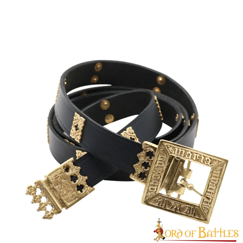 Medievale cintura Erik di Pomerania, nero, 130 cm 