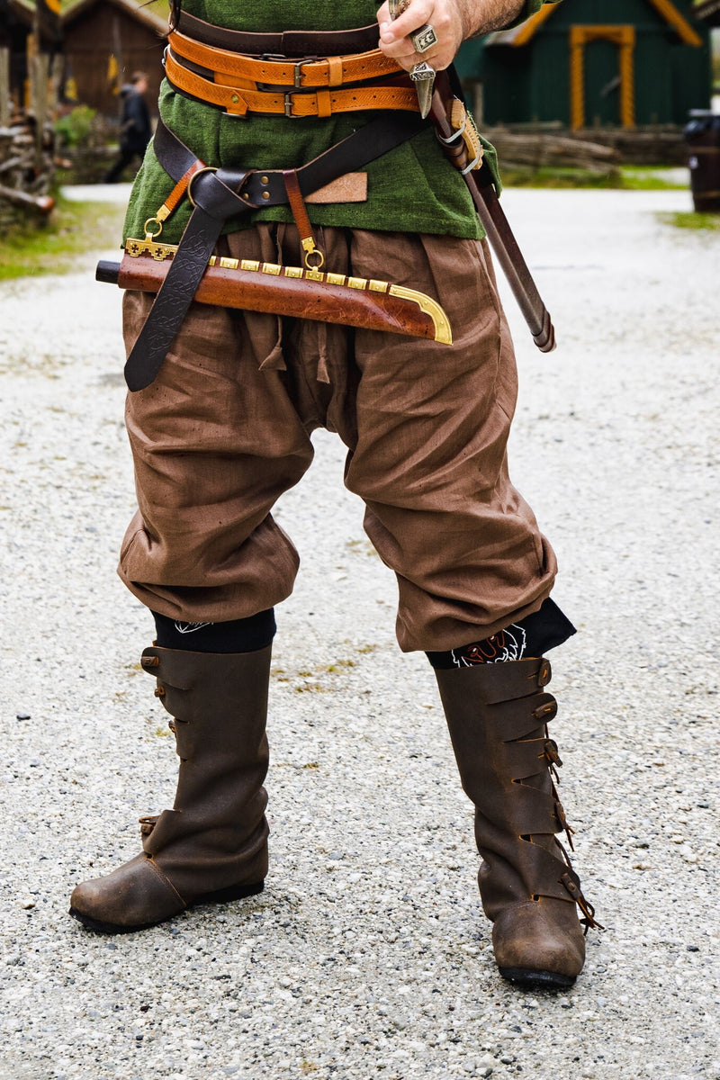 Linnen Vikingbroek Odin, bruin