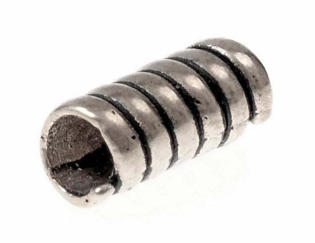 Viking haar/baardkraal, verzilverd brons