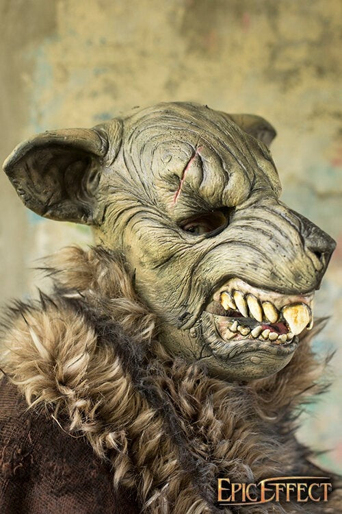 LARP knaagdier masker, bruin