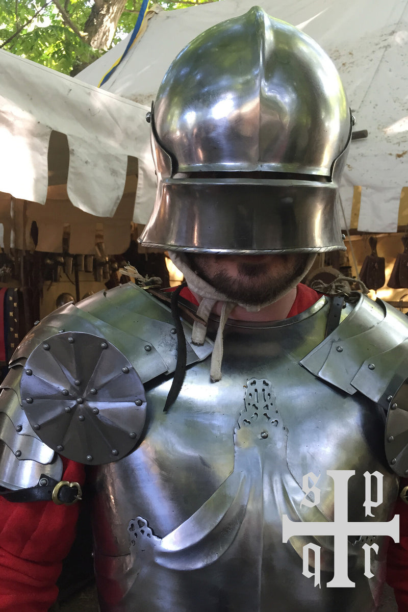 Gotisk skulderpanser med basagews 1,5 mm 