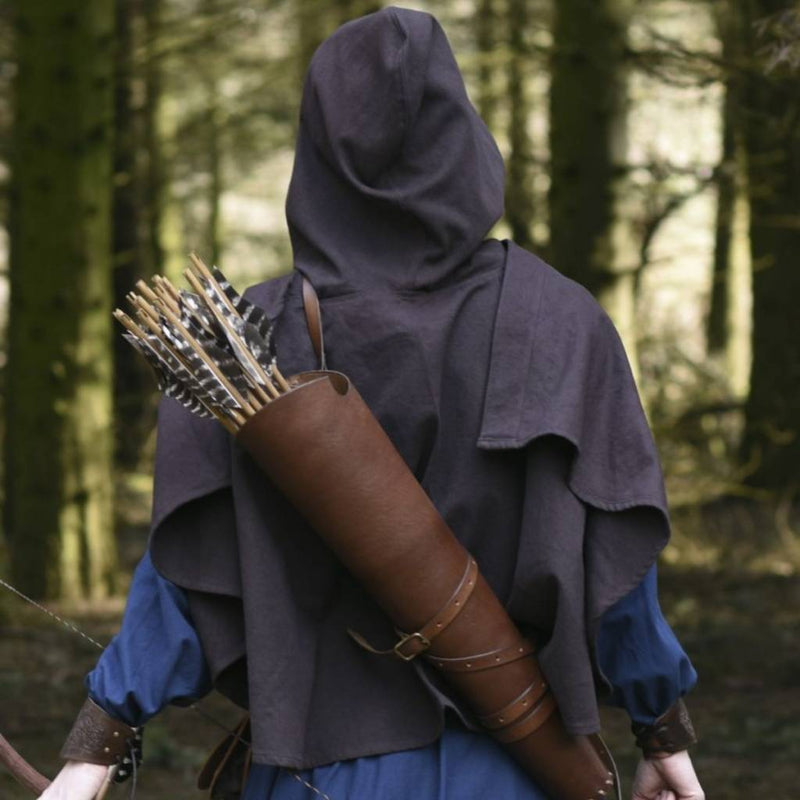 Capucha medieval Oswell, marrón 