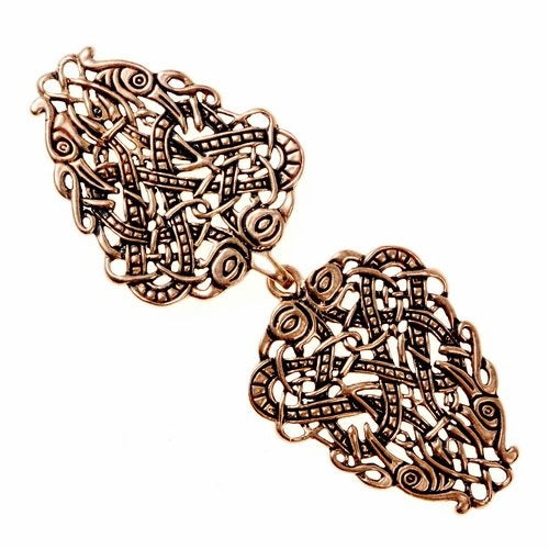 Irländsk mantelknäppning, brons 