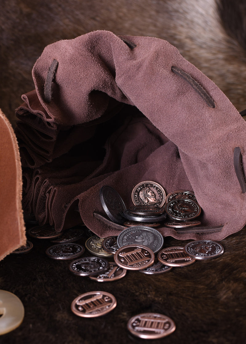 Medeltida penningpung Chester, rödbrun 