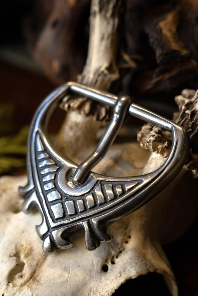Średniowieczna klamra 4,5 cm, srebra