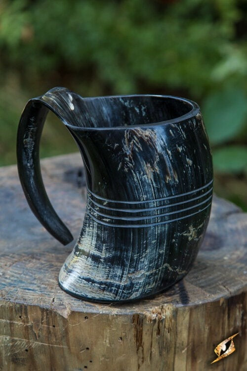 Horn cup Shetland, dark, 500-650 ml