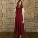 Médiévale kirtle Elodie, rouge/crème 