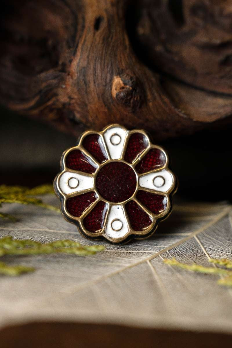 Fibule rosette alamane, bronze 