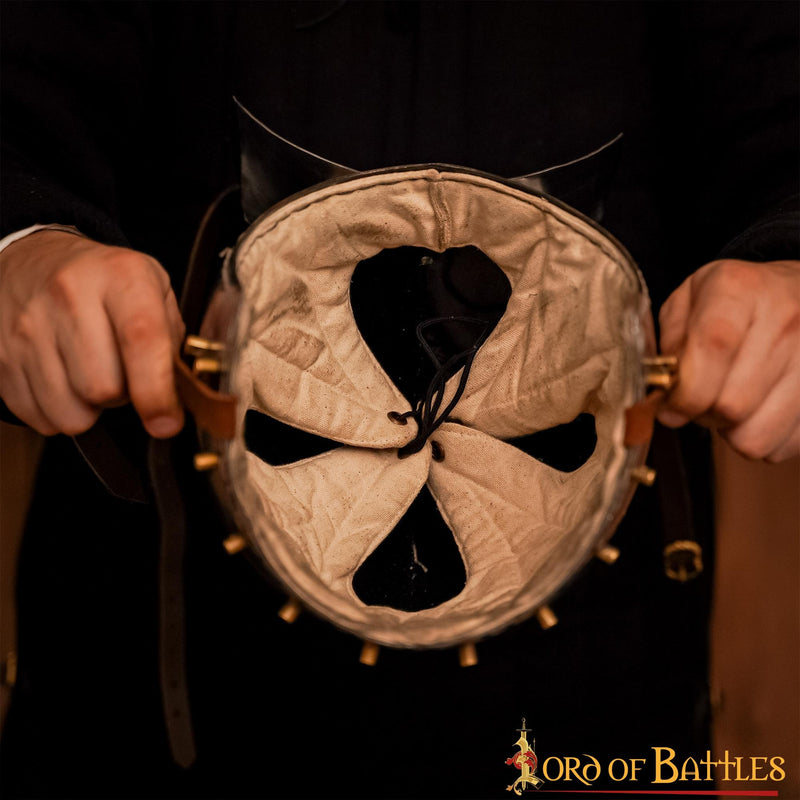 Niemiecki Bascinet Klappvizier, 2 mm