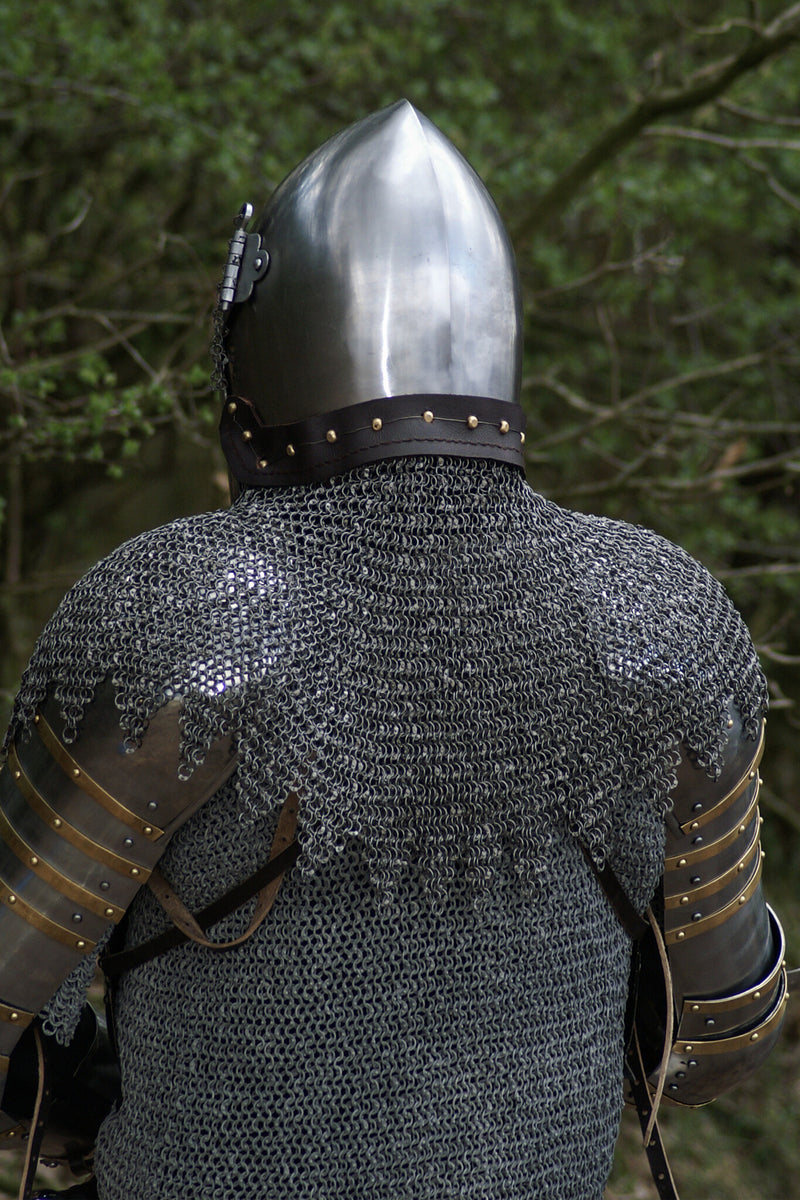 Camail, aventail, ongeklonken, gebronsd, 8 mm