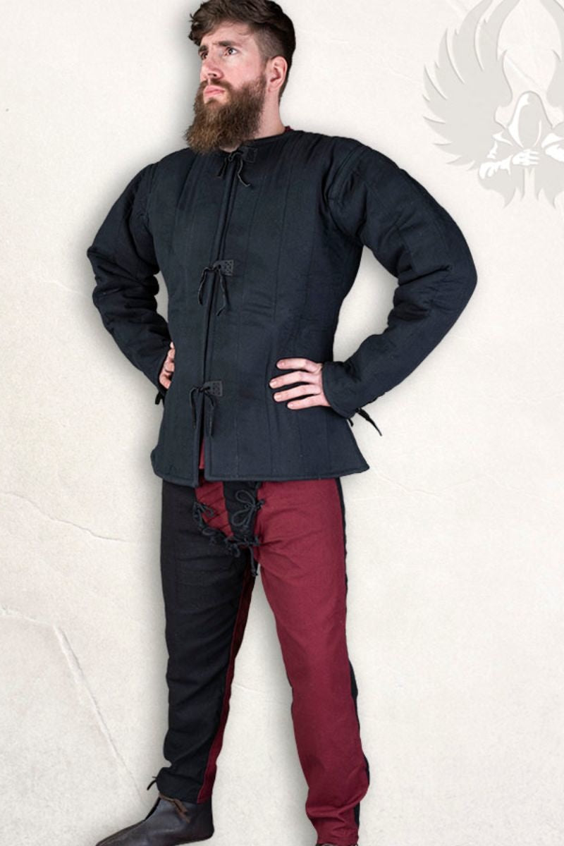 Arming du 15e siècle pourpoint, Aulber, noir 