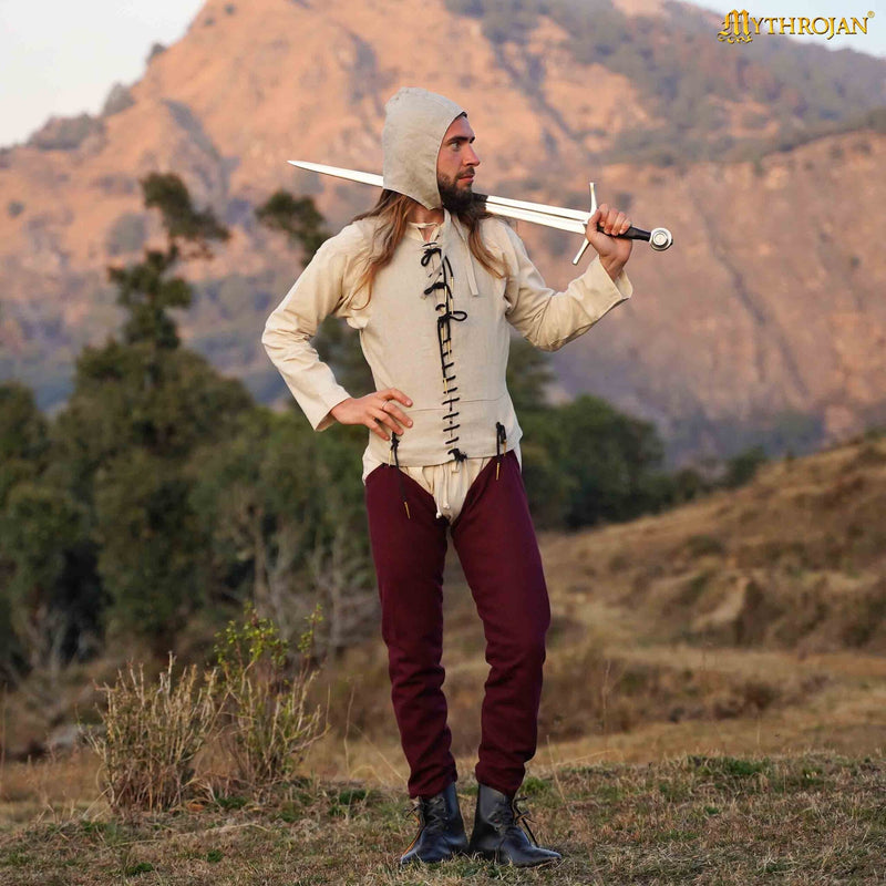 Pourpoint del siglo XIV-XV, lana, natural 