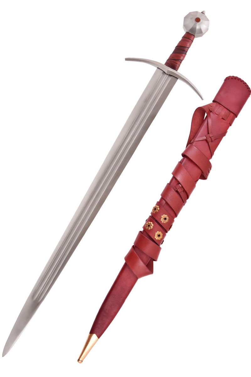 Gammelt Jern zwaard met schede, 13e eeuw, semi-scherp