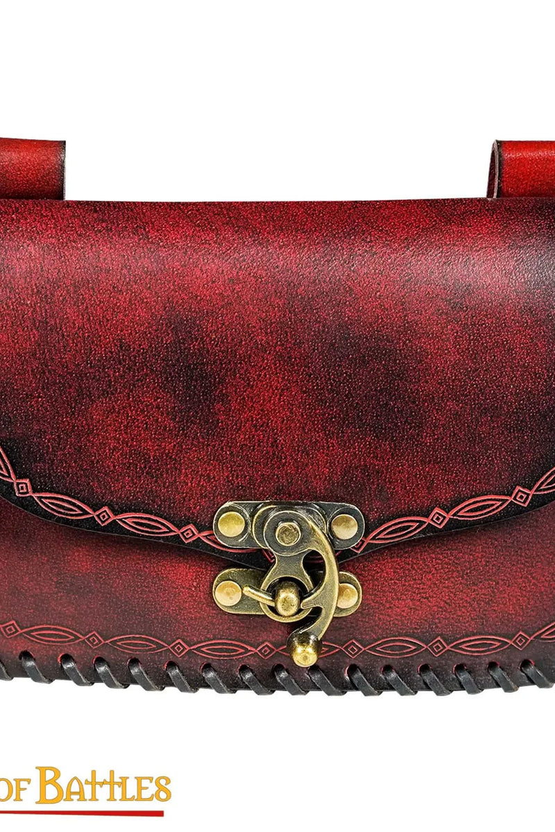 Cuero bolsa Sorcerer, rojo 