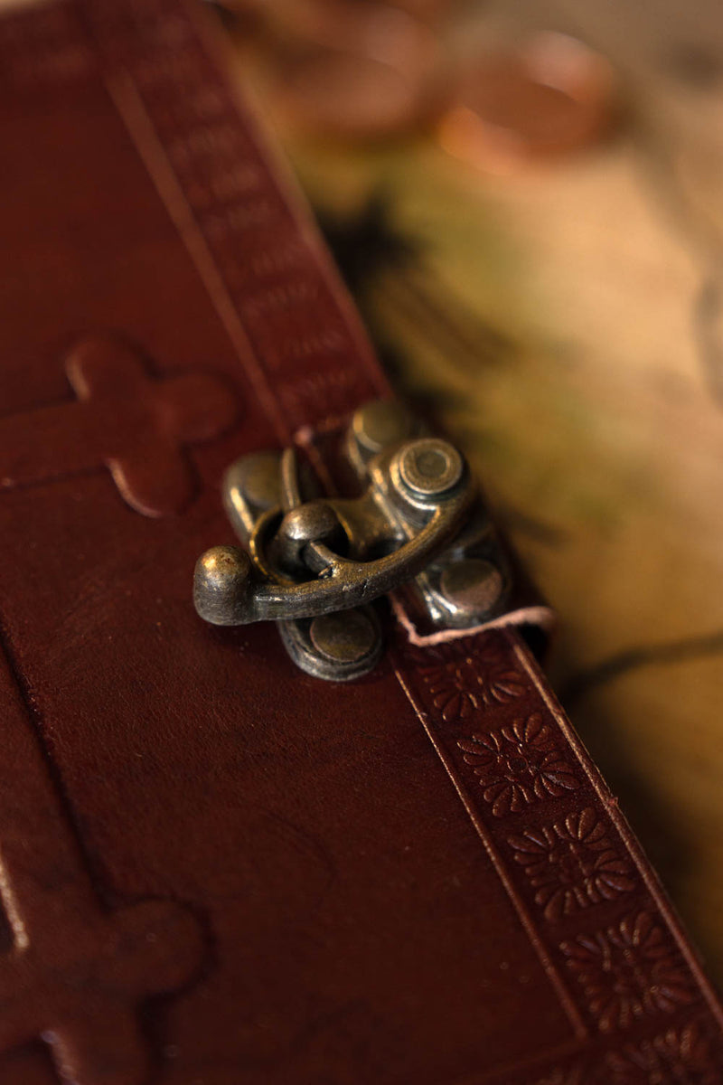 Medieval book with cross