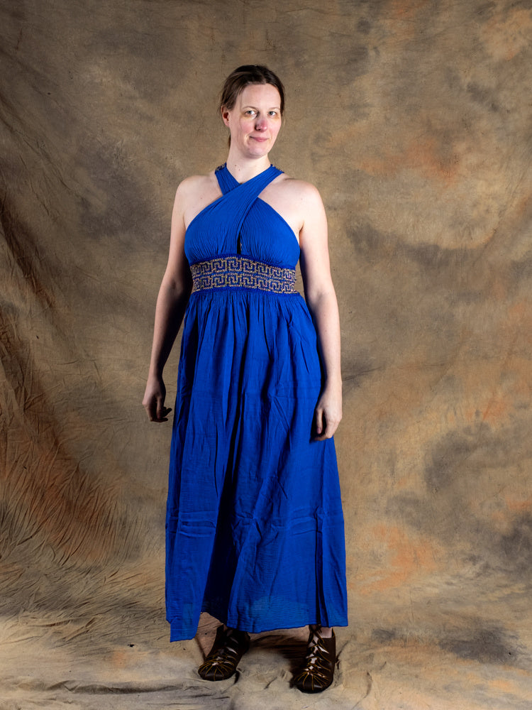 Gudinder kjole persinae, kongeblå