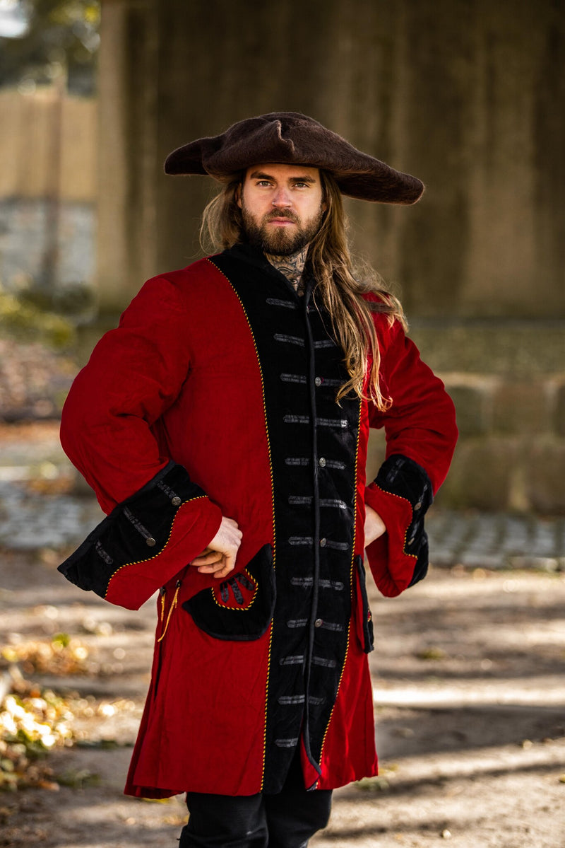 Tricorn Charles, 100% wol, bruin