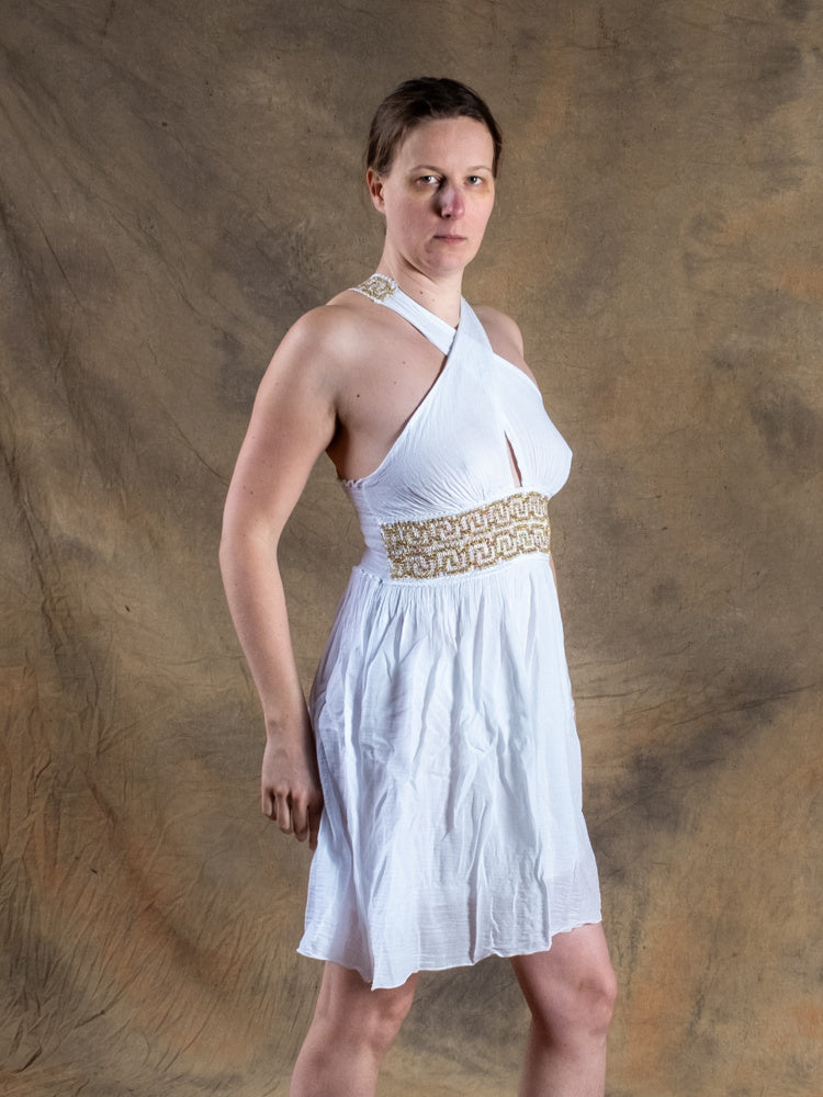 Dee Vestito Persephone corto, bianco 