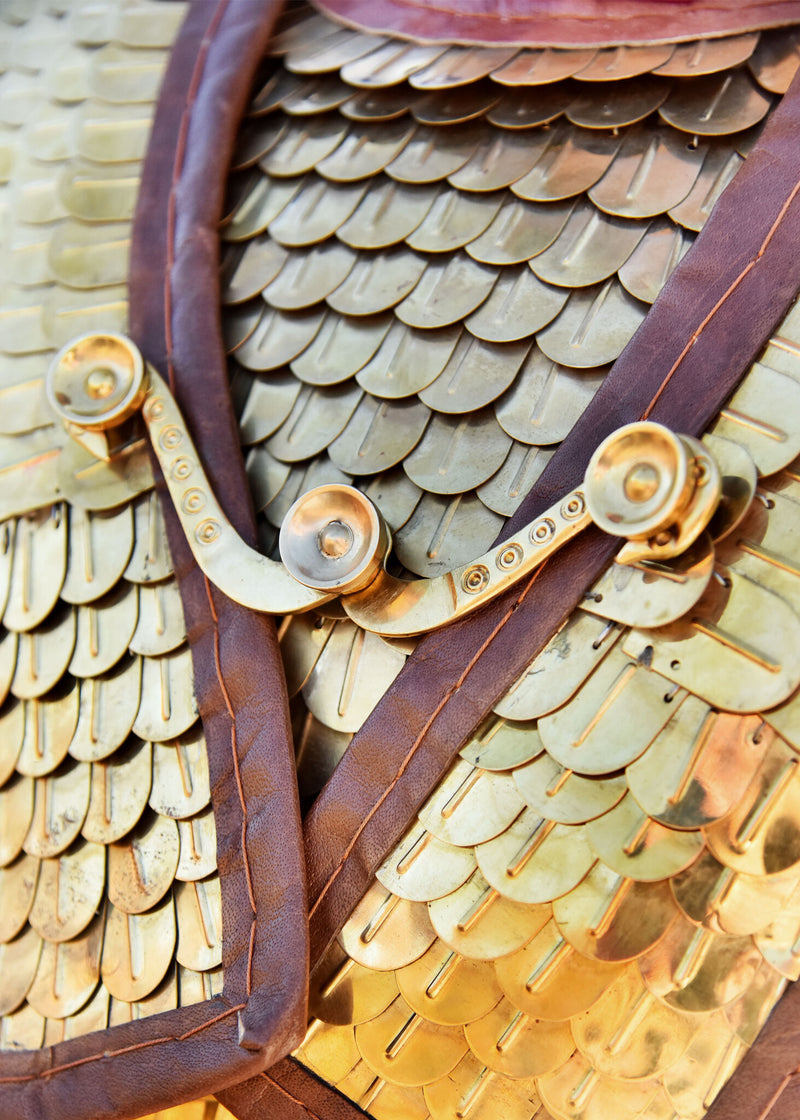 Schaalpantser, lorica squamata, messing