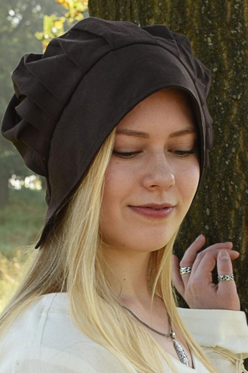 Geplooid kapje Amsterdam, bruin