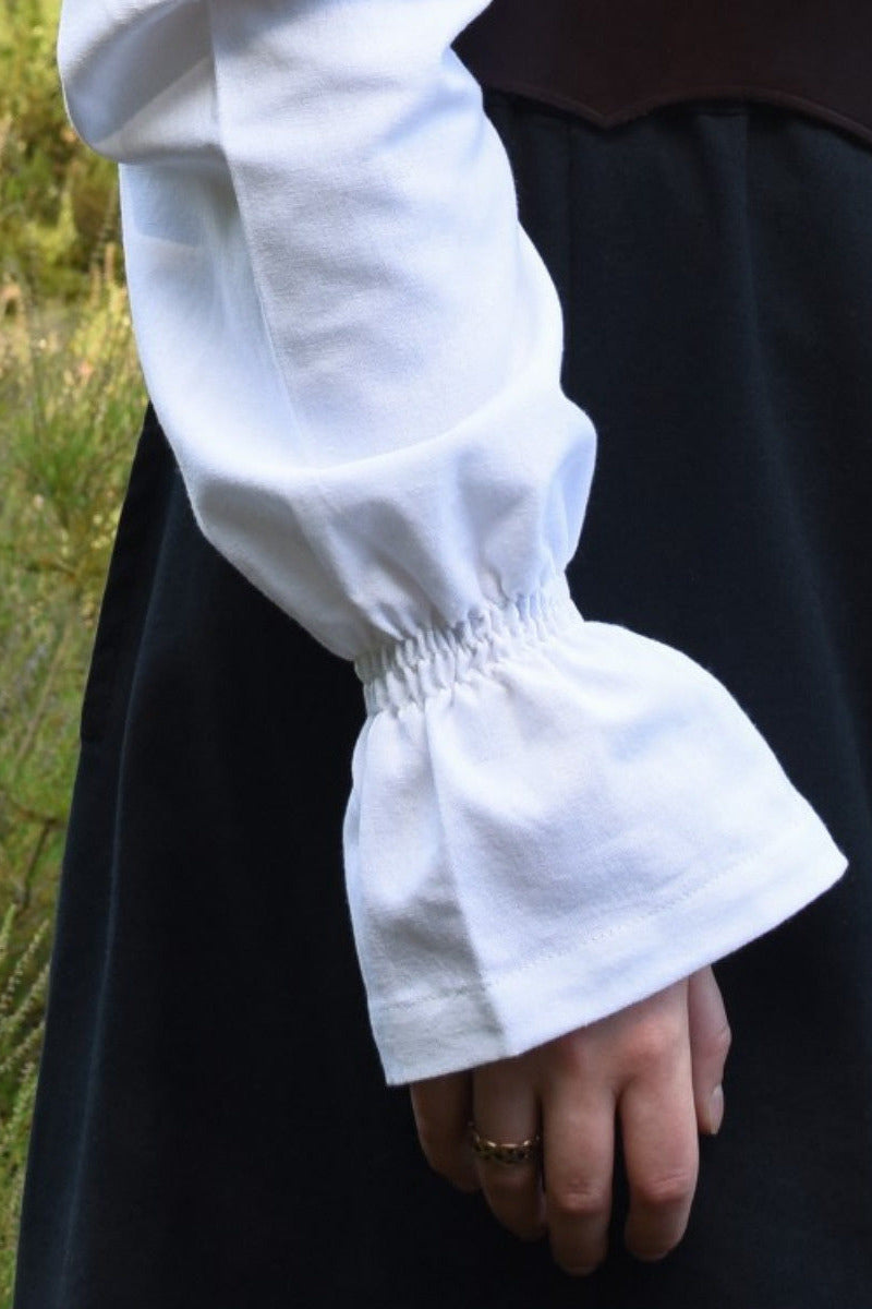 Renaissanceblouse Elizabeth, wit