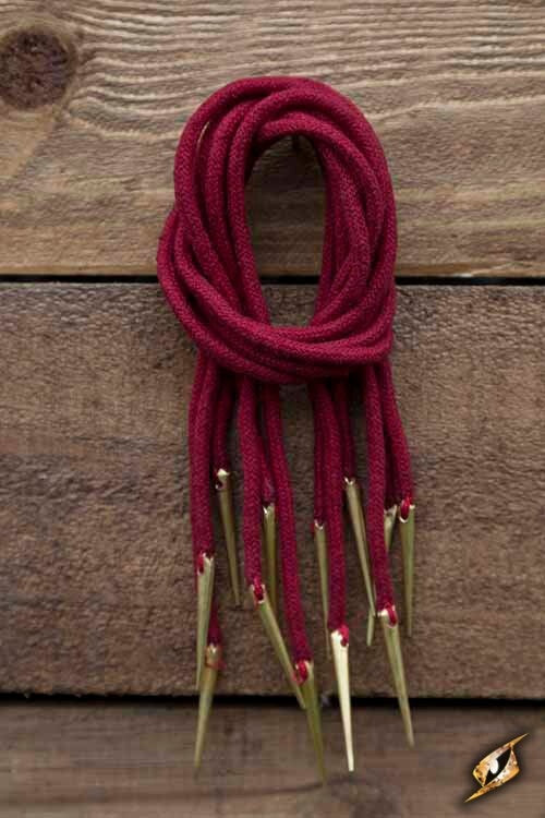 Veter met aglets, set van 6, rood