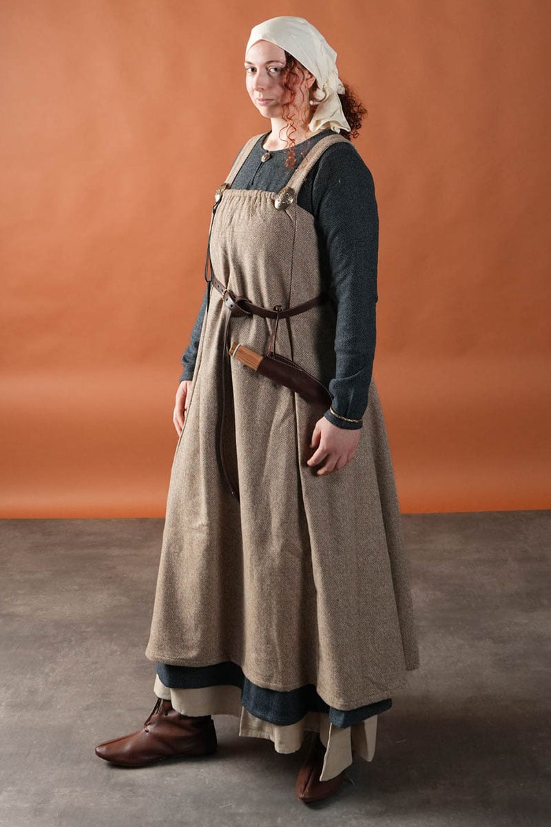 Viking hangeroc Freja, wol, diamant twill, zandkleur-naturel