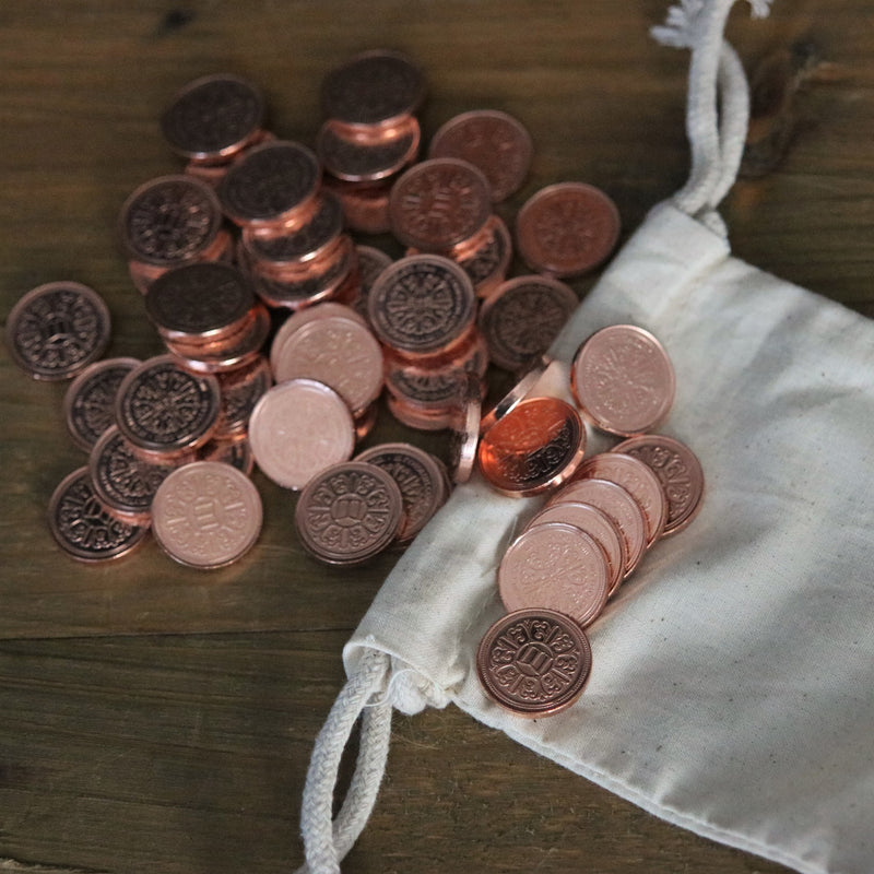 50 monety larp z woreczkiem