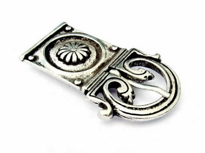 Romeinse gesp met gespplaat, 1e eeuw n.Chr., verzilverd